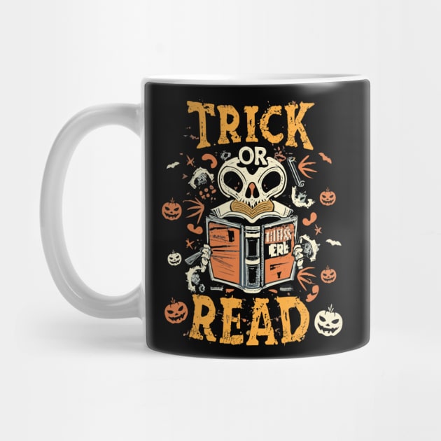 Halloween Trick or Read Librarian Teacher Book Lover Cute by AimArtStudio